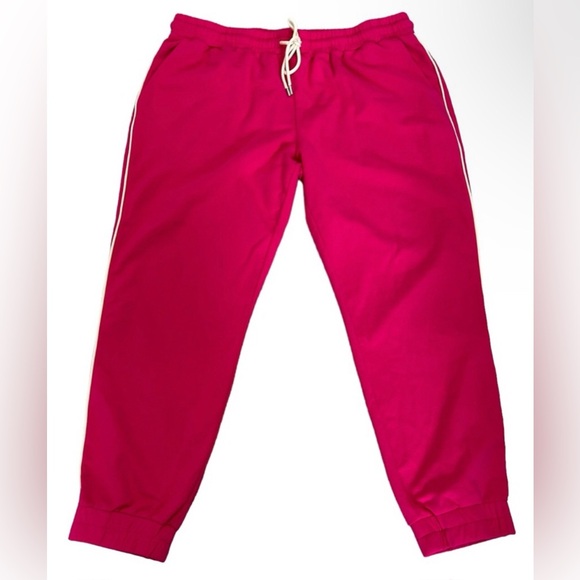 Johnny Was Calme Pink Cotton Drawstring Track Pants 💞. - Picture 1 of 6